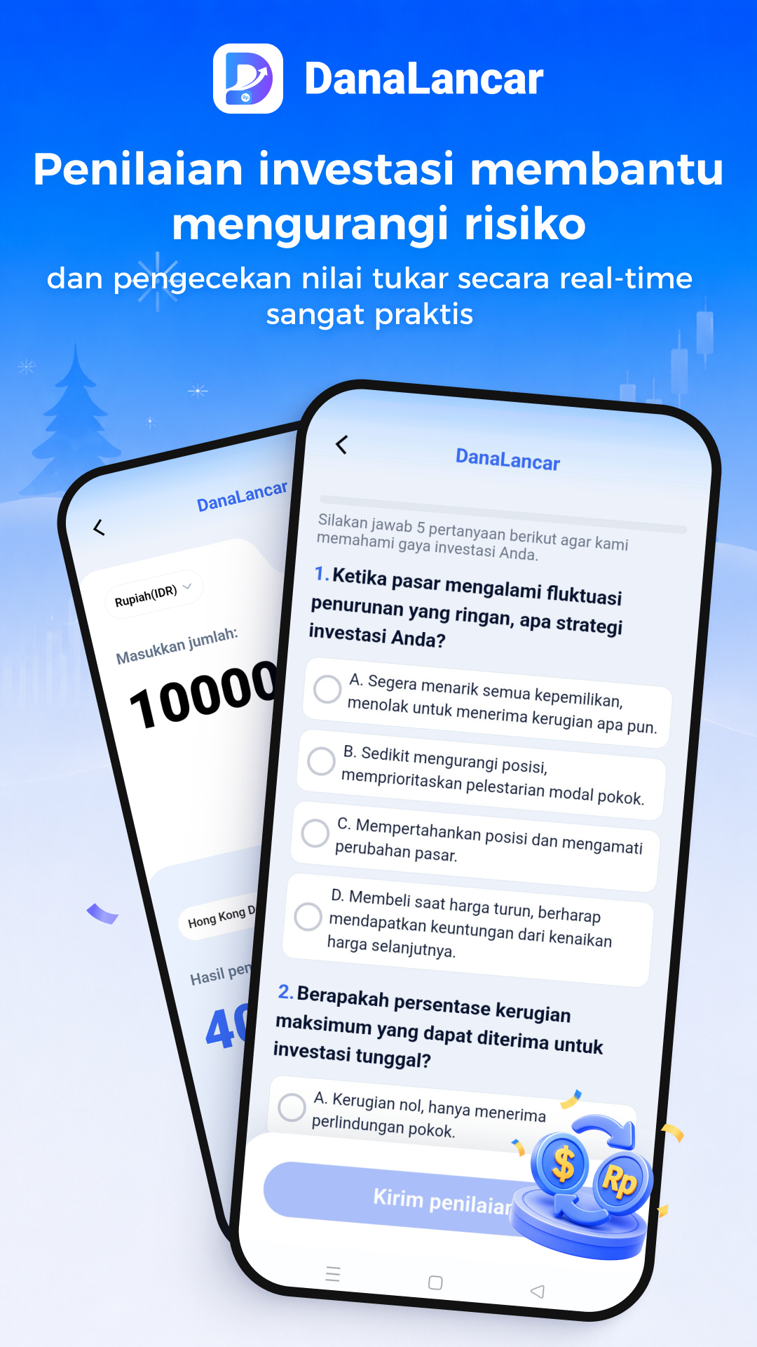 DanaLancar - Penilaian investasi dan konversi mata uang